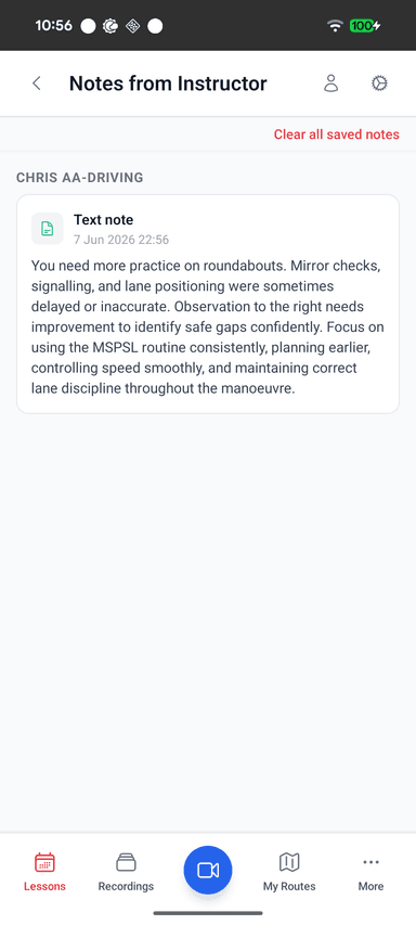 Instructor Lesson Notes